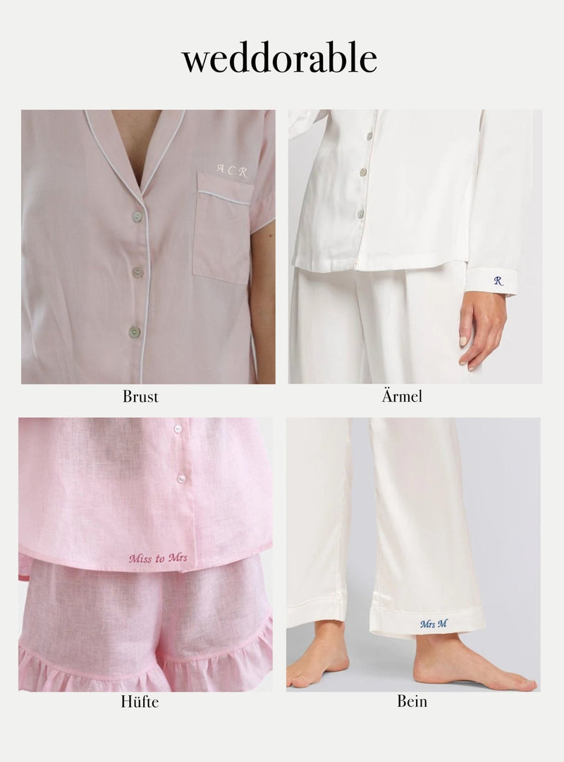 Eva kurzer Pyjama blush - weddorable