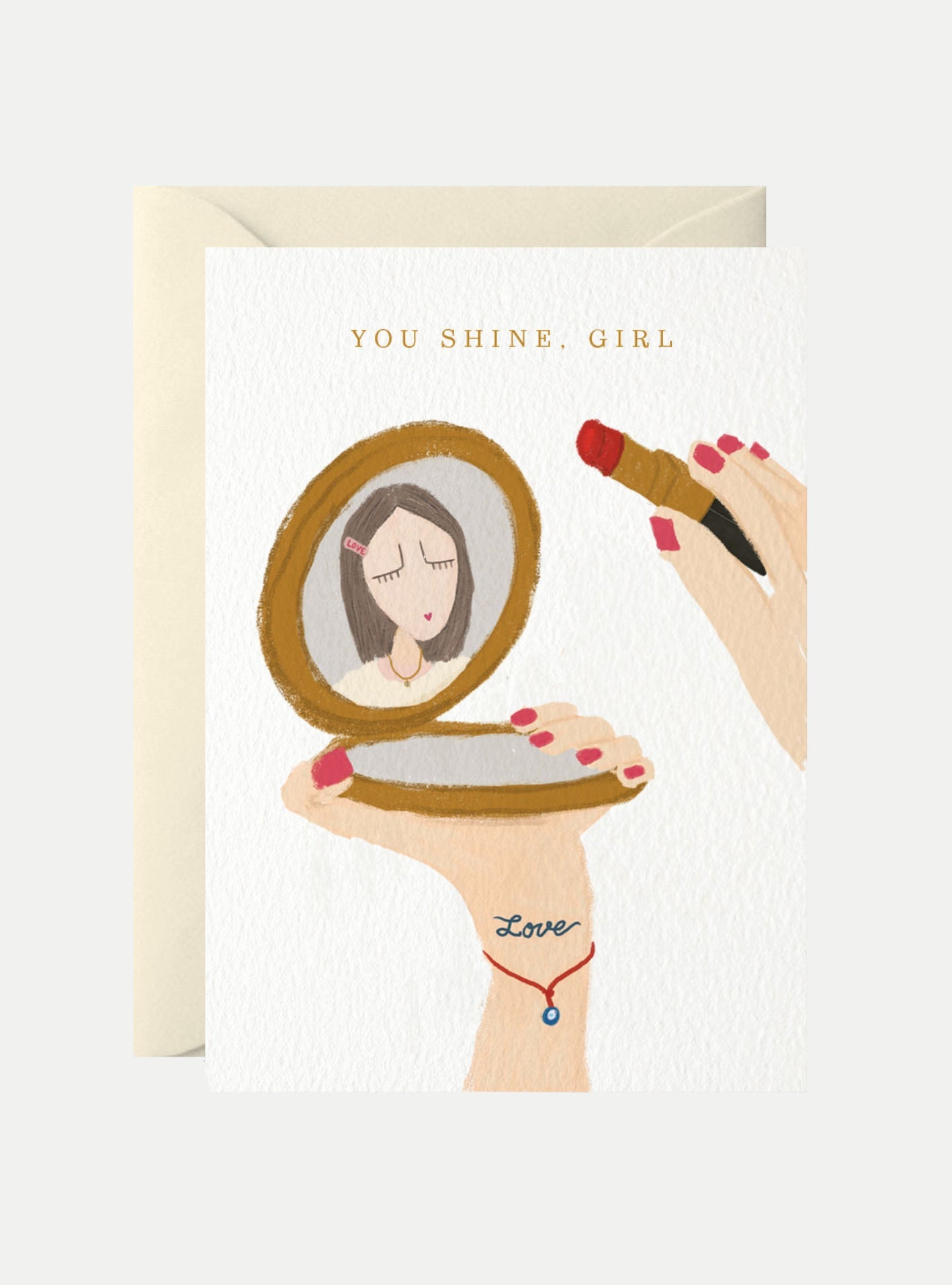 You shine girl greeting card